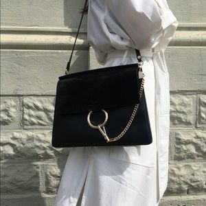Like new never worn! Black Chloe Faye bag medium